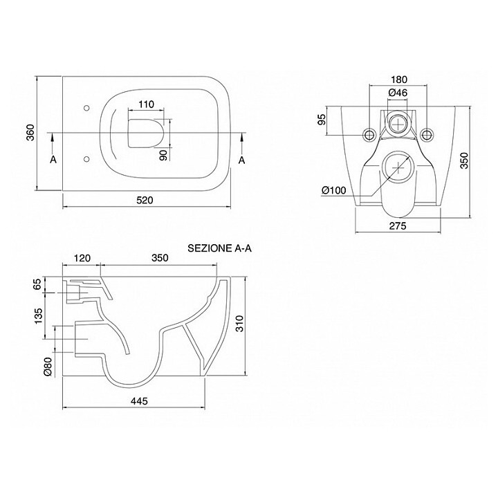 Scarabeo Teorema 2.0 унитаз 5126TW