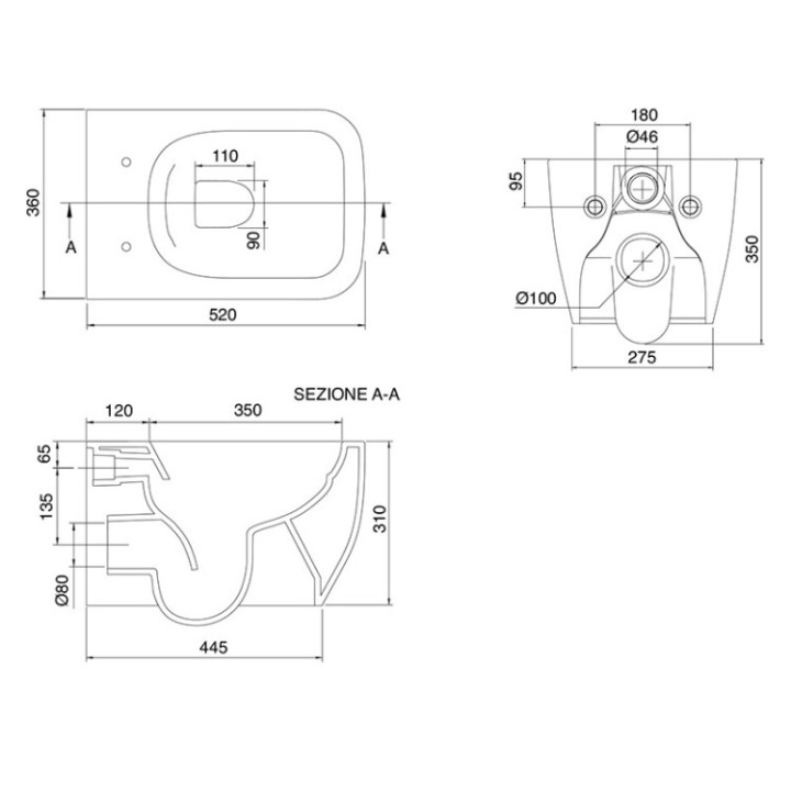 Унитаз Scarabeo Teorema 2.0 5126TWB41