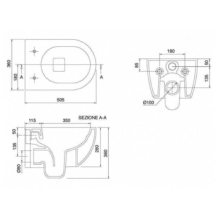 Унитаз Scarabeo Moon 5520CL54