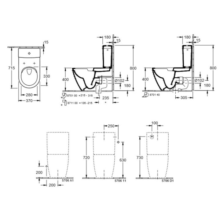 Villeroy&Boch Subway 2.0 Унитаз 5617R001