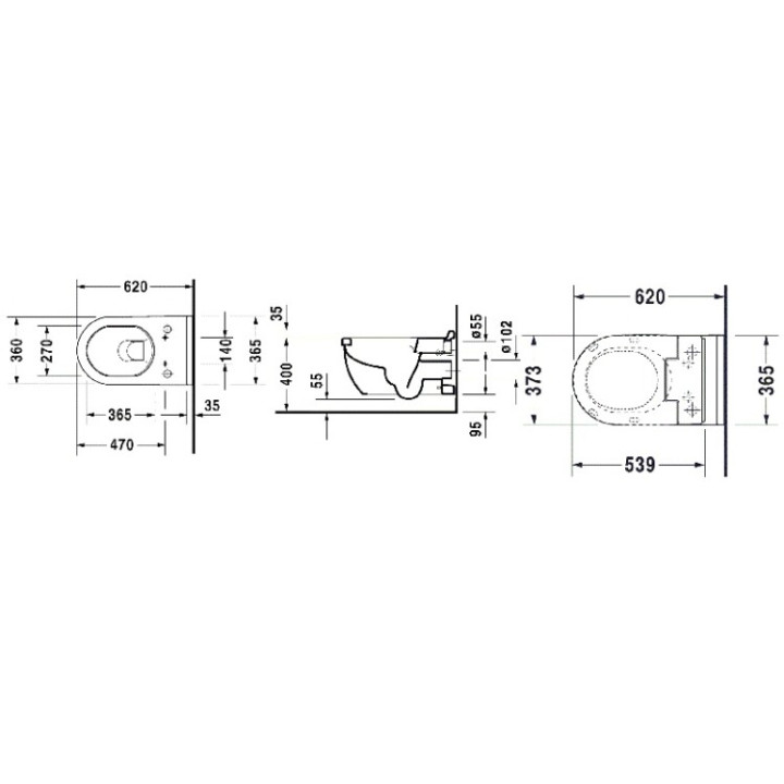 Унитаз Duravit Starck 3 2226590000