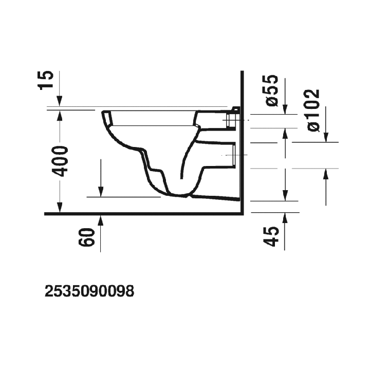 Унитаз Duravit D-Code 25350900002