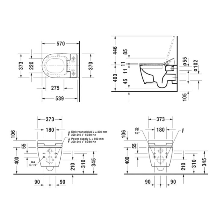 Унитаз Duravit ME by Starck 2529590000