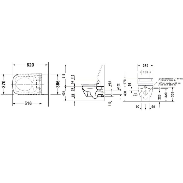 Унитаз Duravit Happy D.2 2550590000
