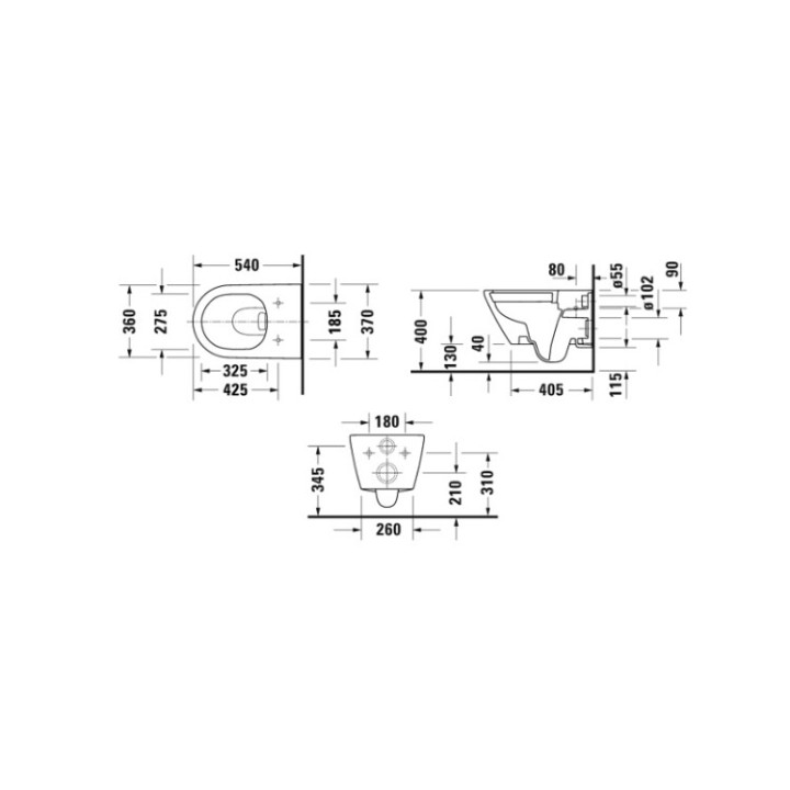 Унитаз Duravit D-Neo 2577090000