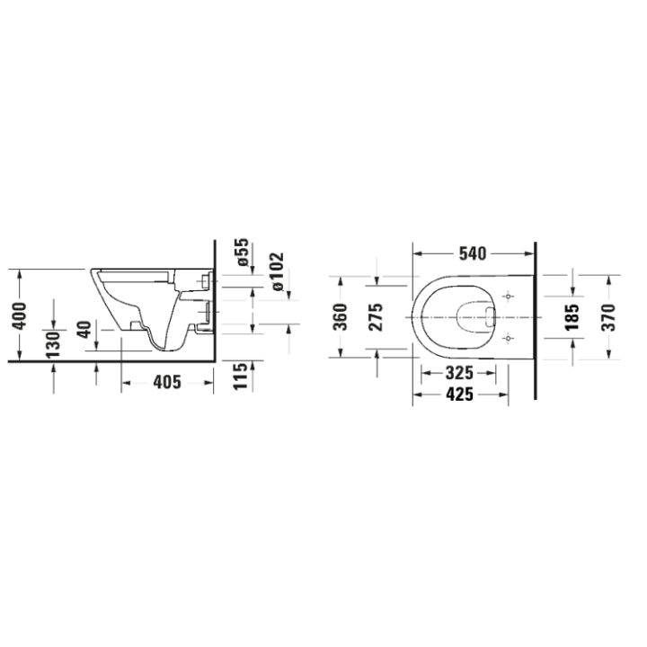 Унитаз Duravit D-Neo 45780900A1