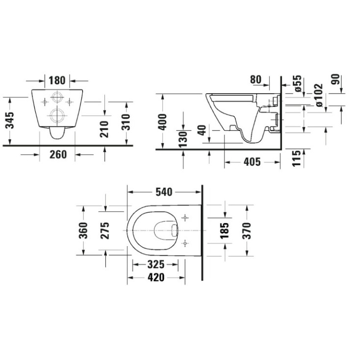 Унитаз Duravit D-Neo 2577092600