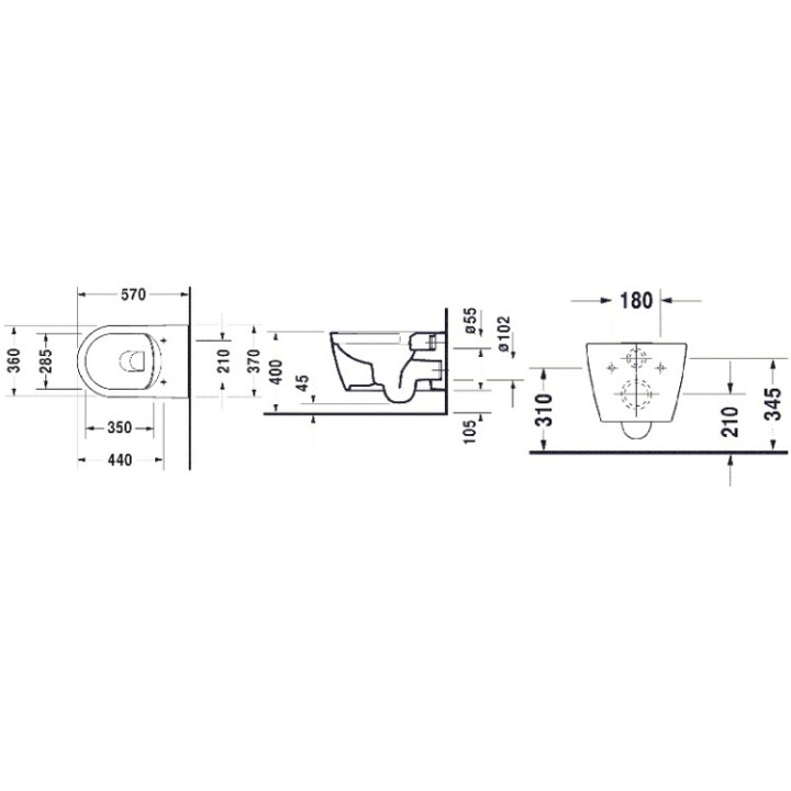 Унитаз Duravit ME by Starck 2529090000