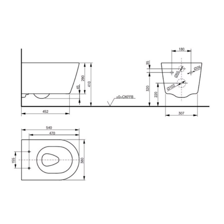 Унитаз TOTO RP 38x54 см белый CW552RY