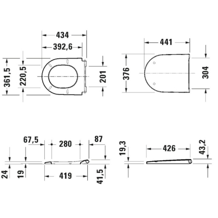 Duravit D-Neo Сиденье белый 0021692600