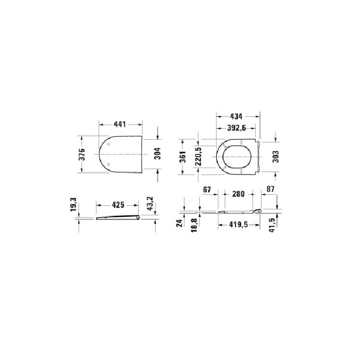 Сиденье Duravit D-Neo 0021610000