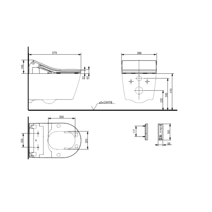 TOTO Washlet RX EWATER+ TCF894CG крышка-биде