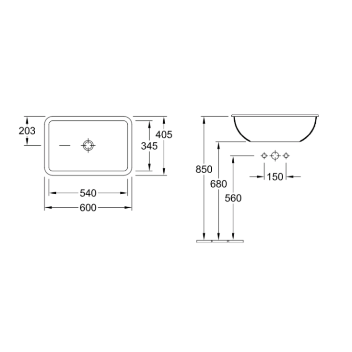 Villeroy&Boch Loop&Friends 60x40.5 см 61450001