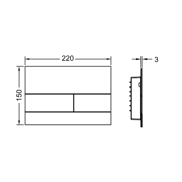 TECE TECEsquare II клавиша смыва белый 9240832