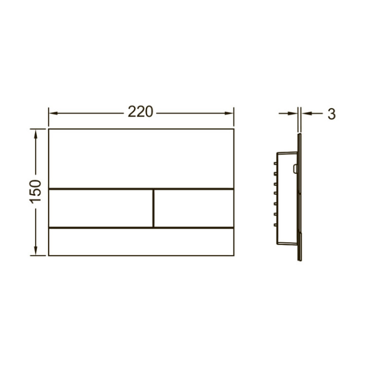 TECE TECEsquare II клавиша смыва 9240845