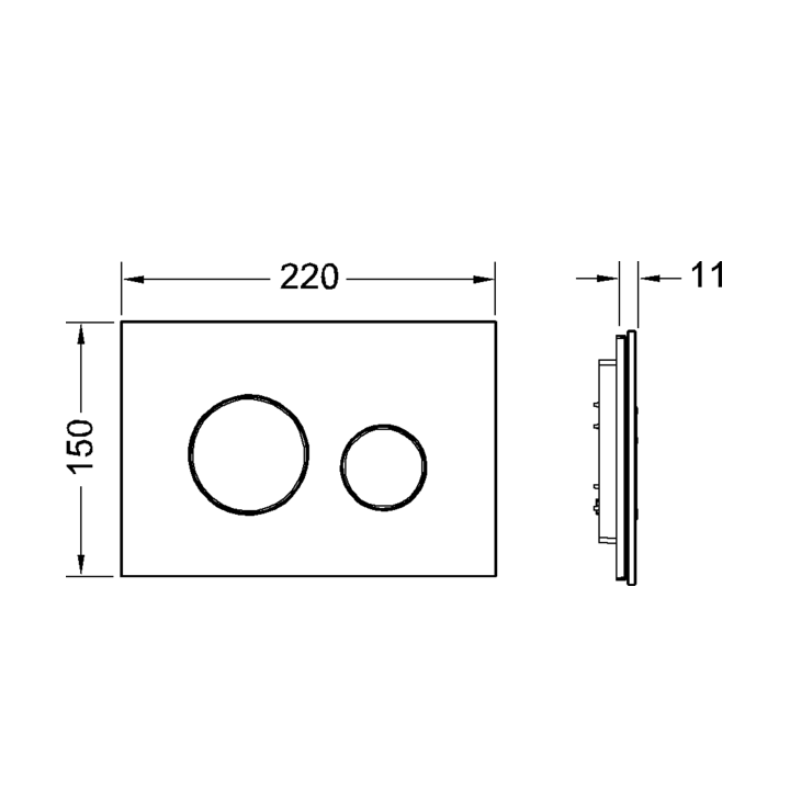 TECE TECEloop клавиша смыва Black 9240657