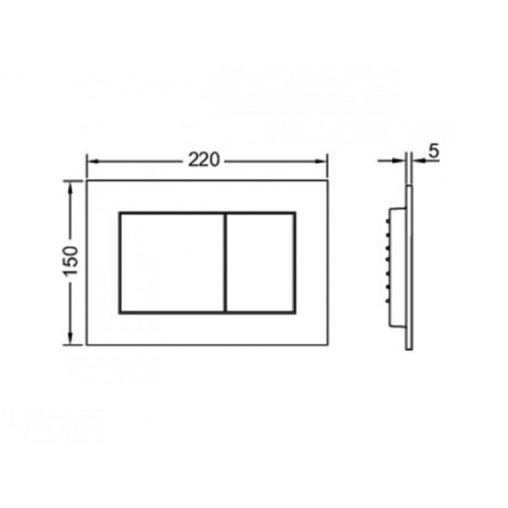 TECE TECEnow клавиша смыва хром 9240401
