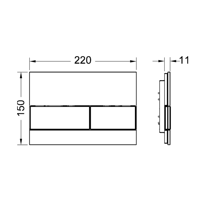 TECE TECEsquare клавиша смыва белая 9240800