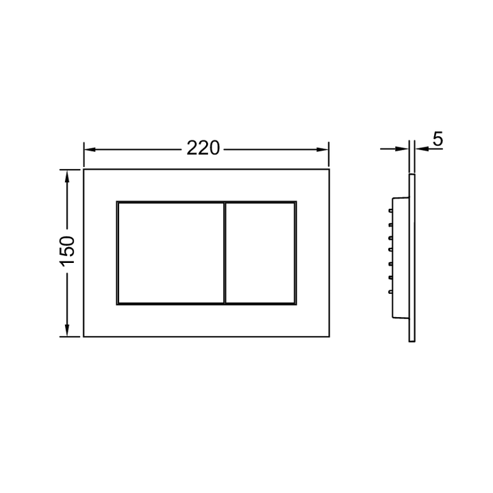 TECE TECEnow Клавиша смыва чёрный 9240403