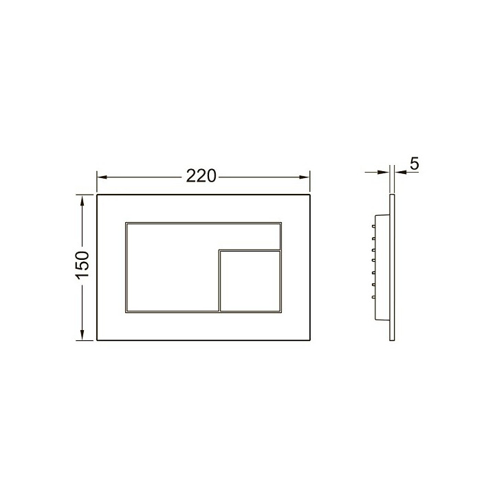TECE TECEvelvet клавиша смыва белая 9240735