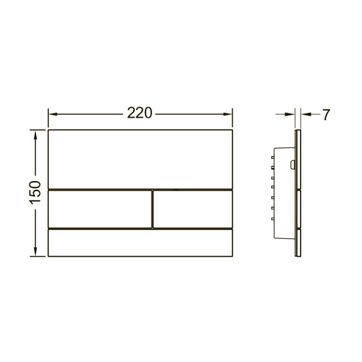 TECE TECEsquare II клавиша смыва 9240824