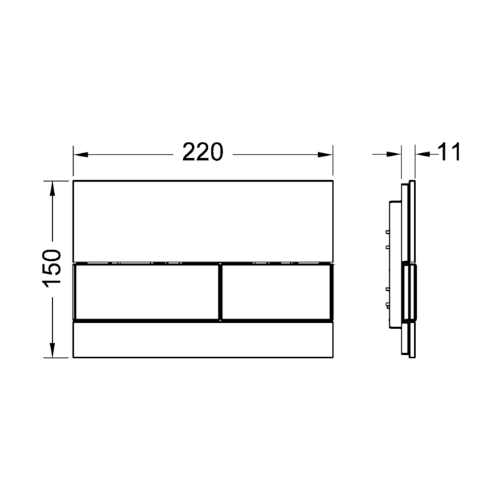 TECE TECEsquare клавиша смыва Black 9240809