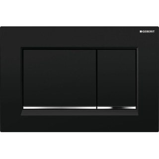 Geberit Sigma30 Клавиша смыва чёрный, хром