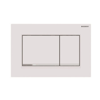 Geberit Sigma30 Клавиша смыва пластиковая белый матовый, хром