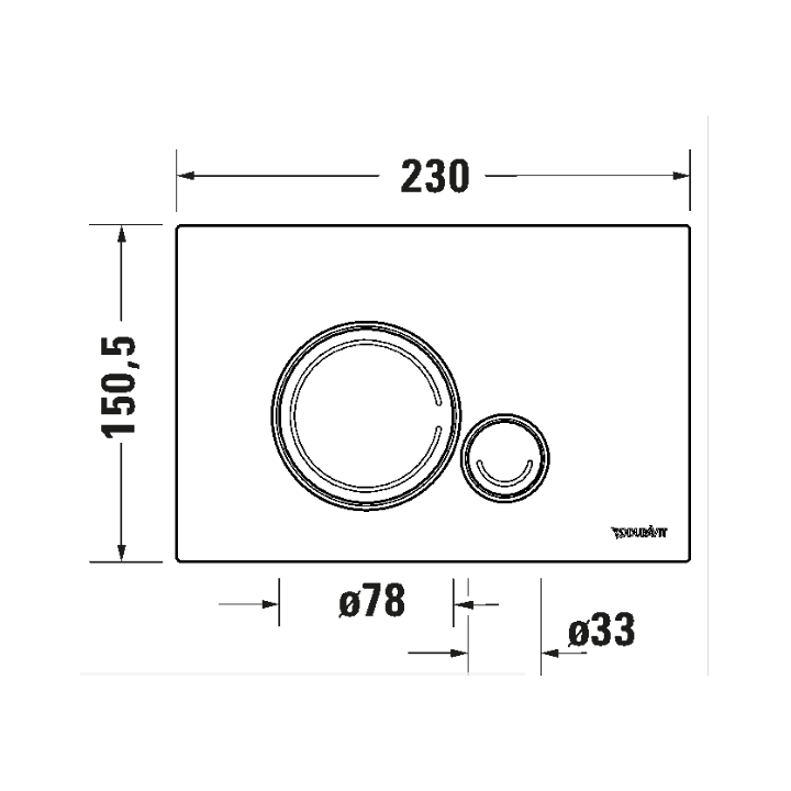 Duravit DuraSystem клавиша WD50100MC000WF5120031010