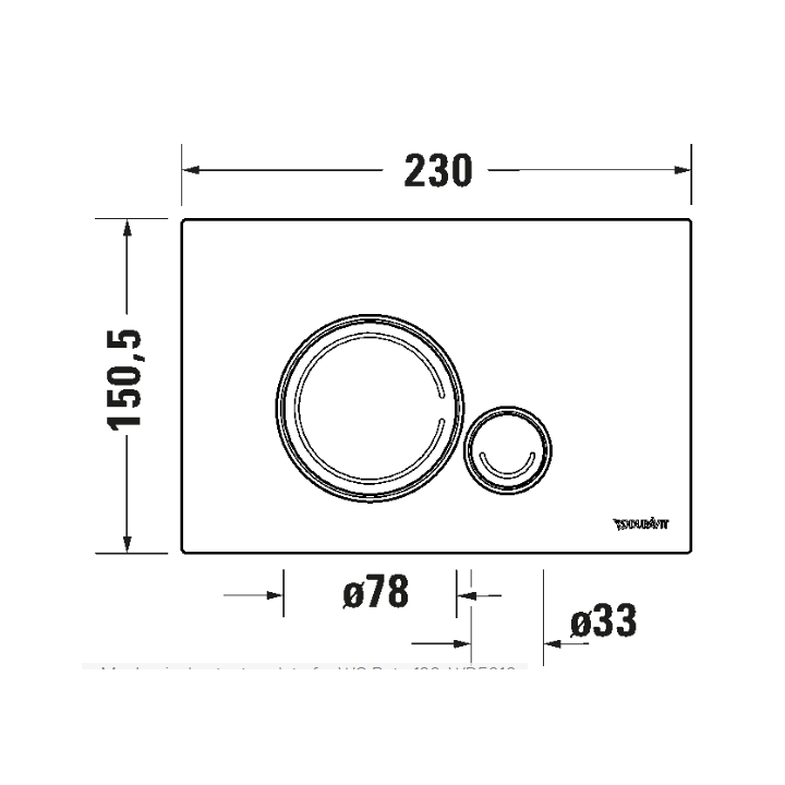 Duravit DuraSystem клавиша смыва WD5010011000WF5120011010