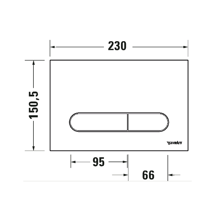 Duravit DuraSystem клавиша смыва WD5009011000WF5100011010