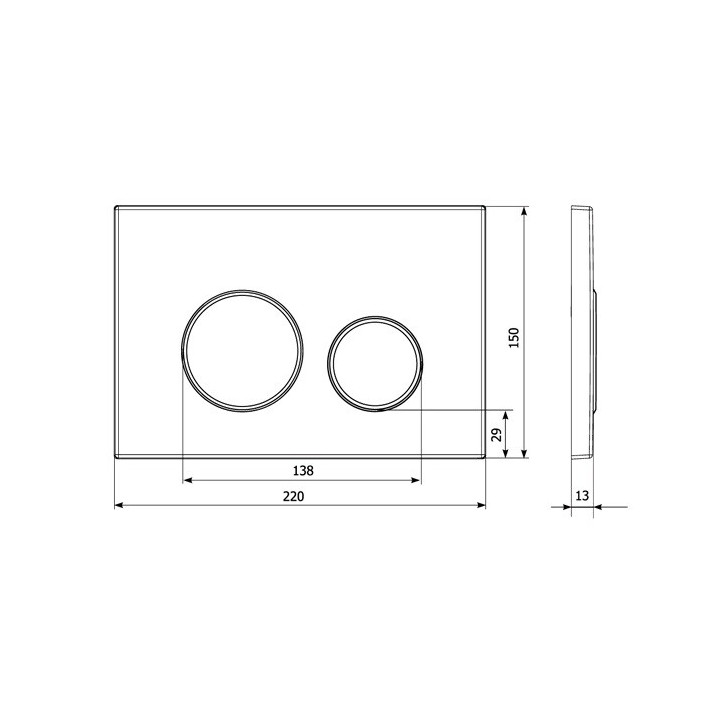 Elsen E11whitematt клавиша смыва Matt White
