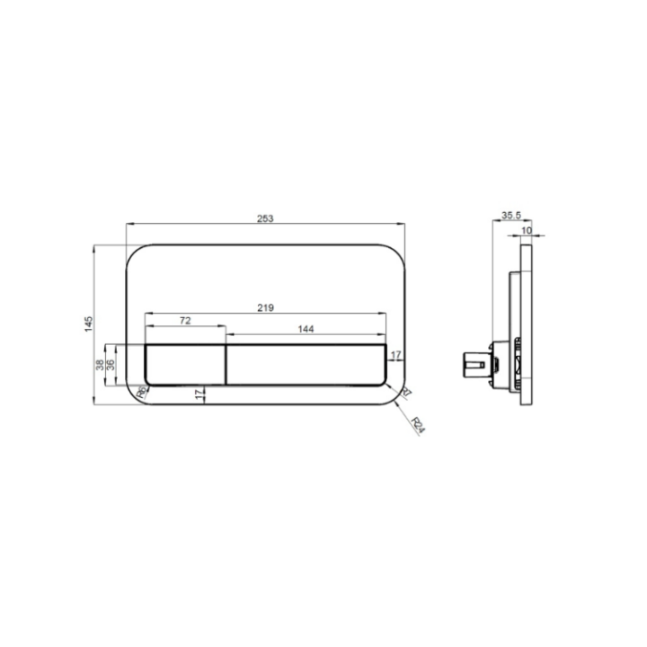 Villeroy&Boch ViConnect клавиша смыва 92249061