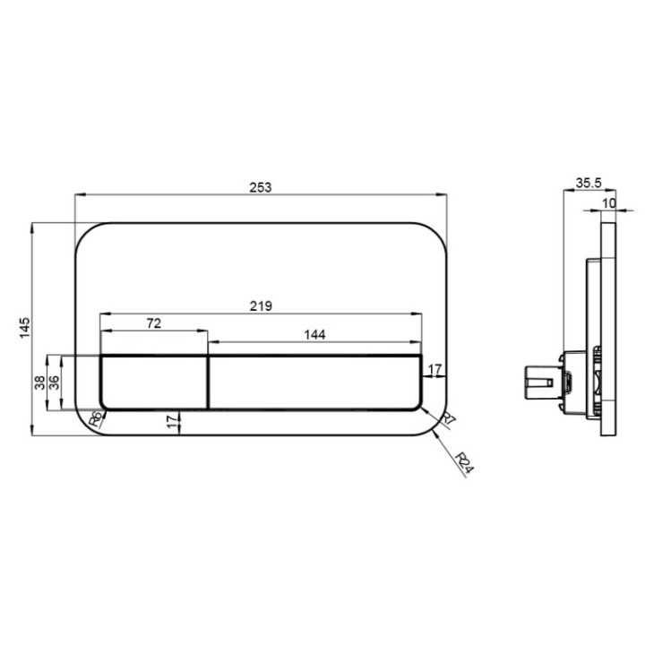 Villeroy&Boch ViConnect клавиша смыва 92249068
