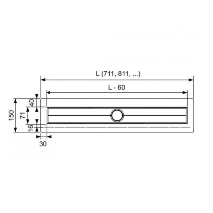 TECE TECEdrainline 120 см дренажный канал 601200