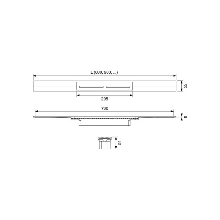 TECEdrainprofile Brushed Gold Optic 671202