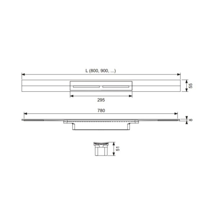TECE TECEdrainprofile 100 см 671010