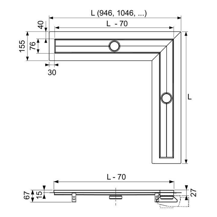 TECE TECEdrainlinе 611200 дренажный канал