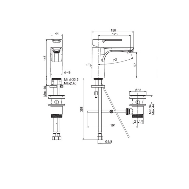 F3131CR Смеситель Fima Mast хром
