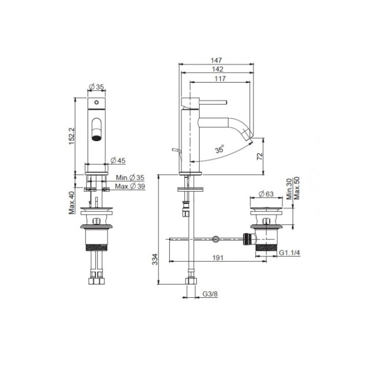 F3031XSNS Смеситель Fima Carlo Frattini Spillo Up