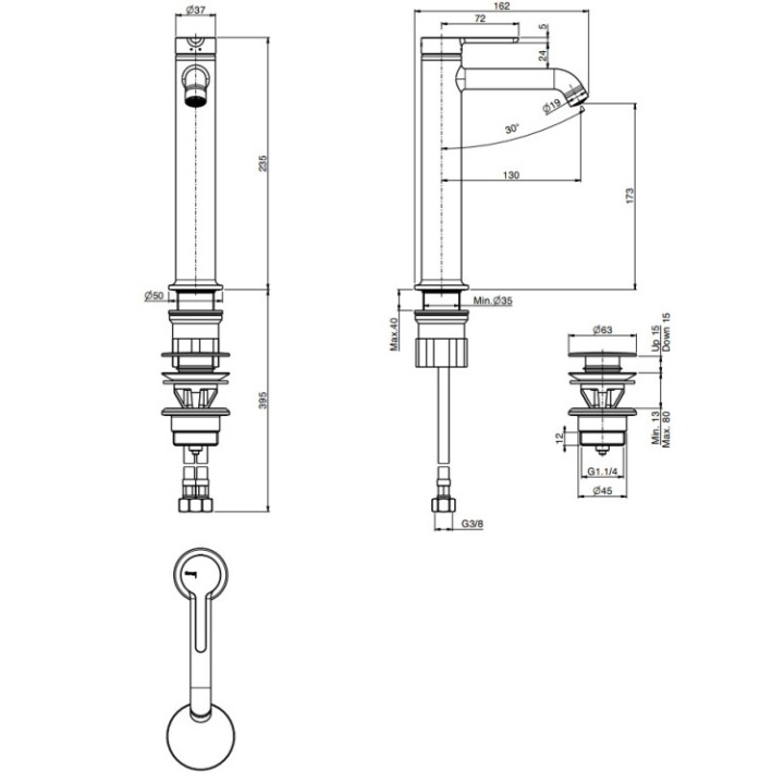F3111LCR Смеситель Fima Snap для раковины хром