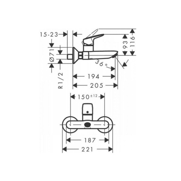 Hansgrohe 71225000 смеситель для раковины хром