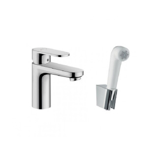 Hansgrohe Vernis Blend Смеситель для раковины низкий с гигиеническим душем 14.3 см хром