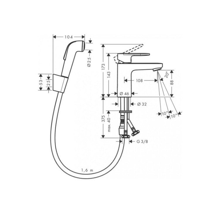 Hansgrohe 71215000 смеситель для раковины хром
