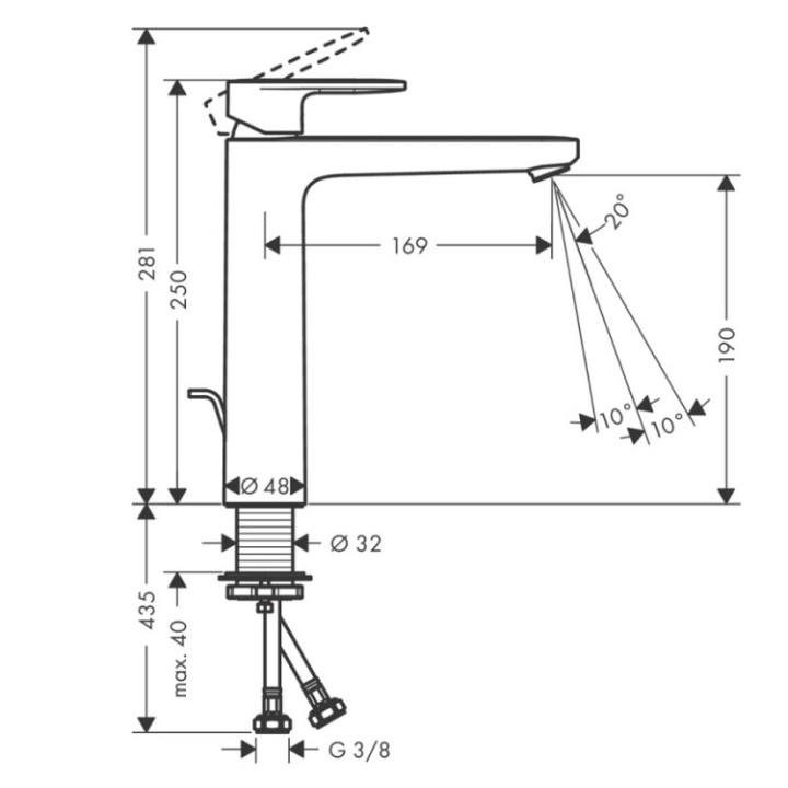 Hansgrohe 71552670 смеситель для раковины