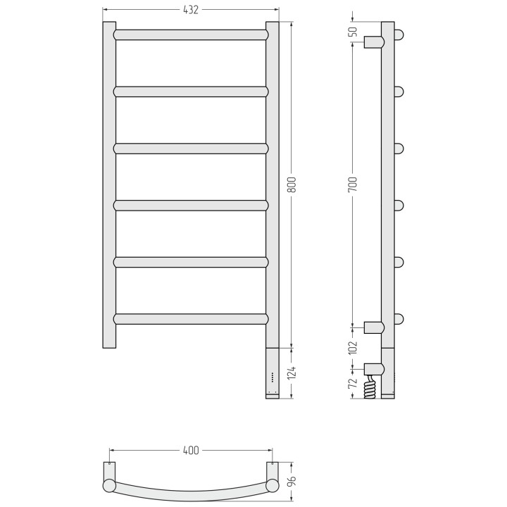 Полотенцесушитель Сунержа Галант 3.1, 020-6001-8040