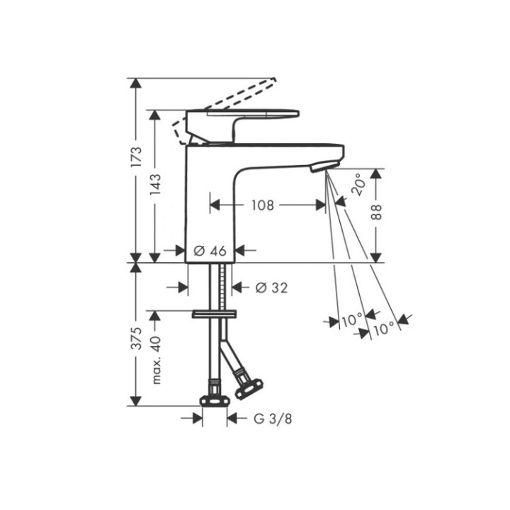Hansgrohe 71580000 смеситель раковина хром