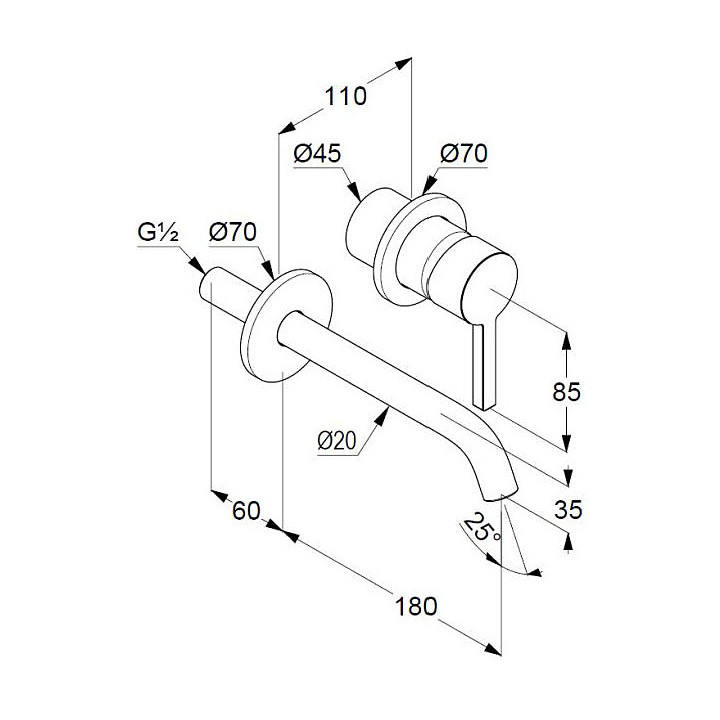 Kludi 202445315 смеситель скрытого монтажа, белый