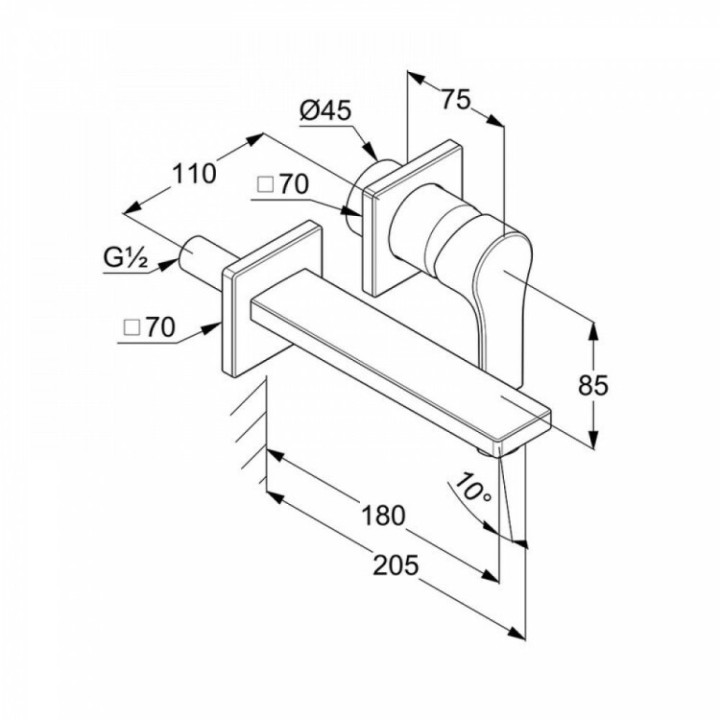 Kludi 482440565 смеситель скрытый Zenta SL хром