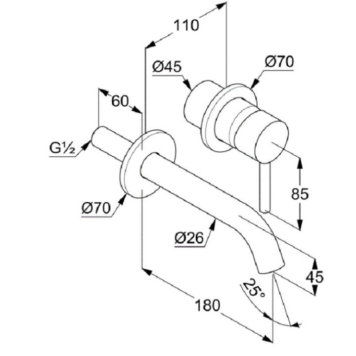 Kludi 38244N076 смеситель BOZZ раковина скрытый